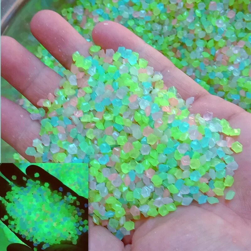 Aquarium Decoration Rock - 1000pcs 어두운 자갈 돌에 3-5mm 빛나는