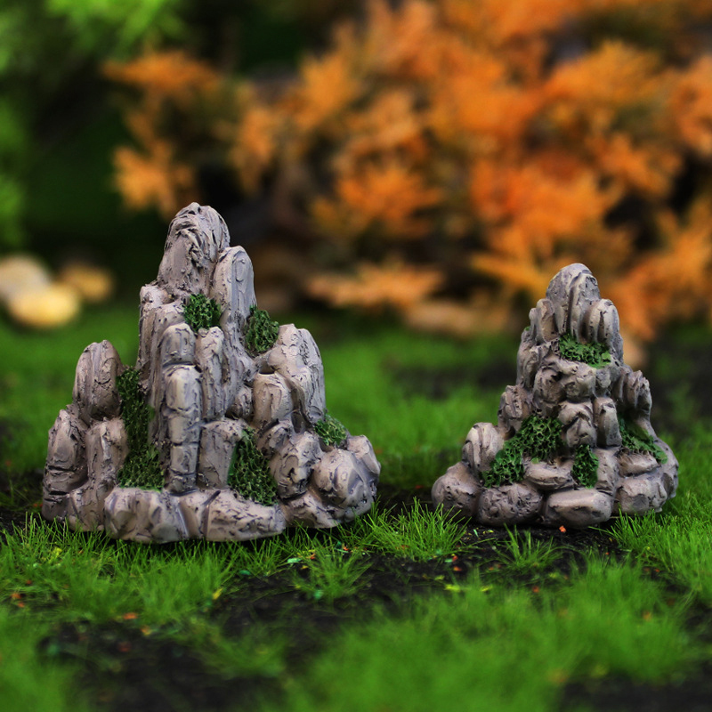 1개 산 모형 인조 돌 장난감 분재 장식 요정 정원 액 - Aquarium Decoration Rock 리뷰 및 가격