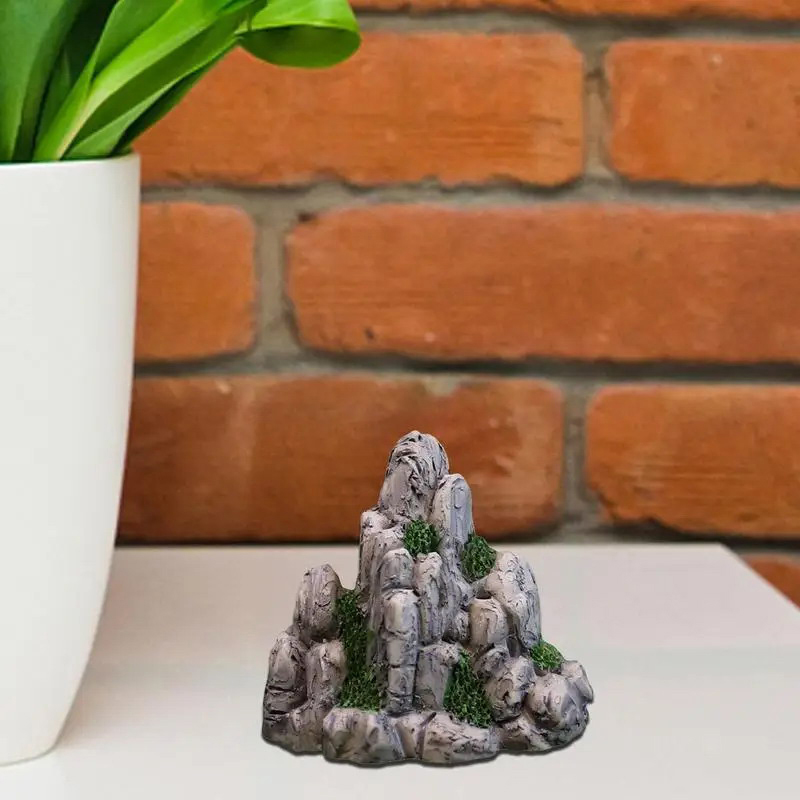 1개 산 모형 인조 돌 장난감 분재 장식 요정 정원 액 - Aquarium Decoration Rock 리뷰 및 가격