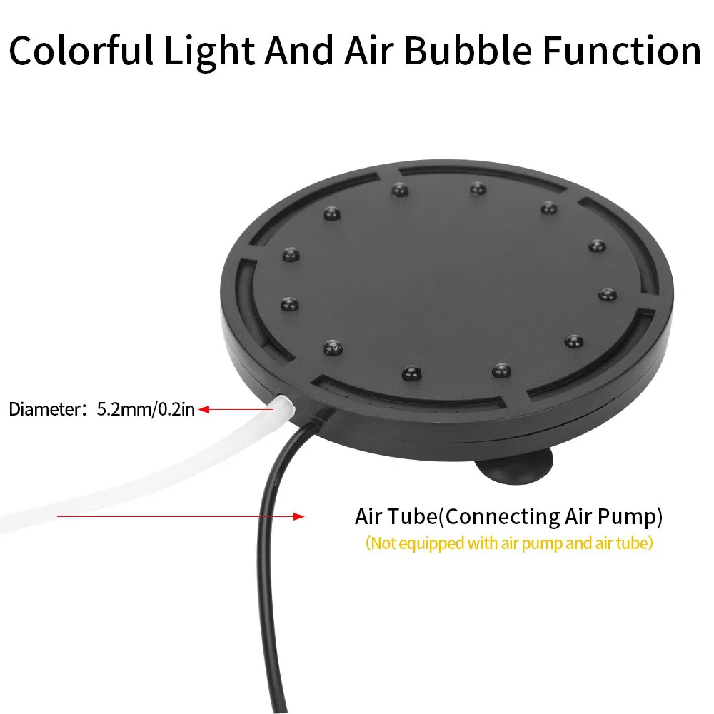 팝 IP68 12LED 수족관 산소 공급 버블 라이트  - Aquarium Fish Colour 리뷰 및 가격