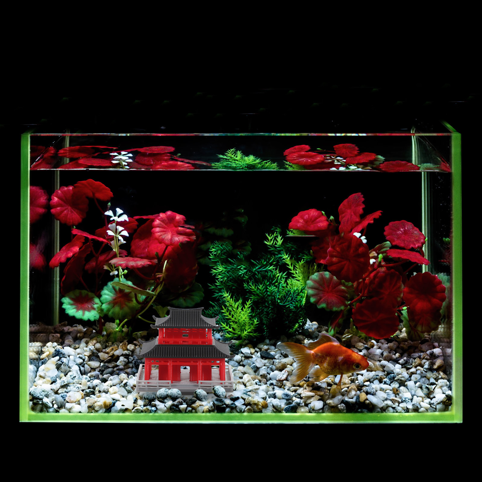 미니 파빌리온, 중국 고대 건축 양식, 수족관 장식,  - Aquarium Fishes 리뷰 및 가격