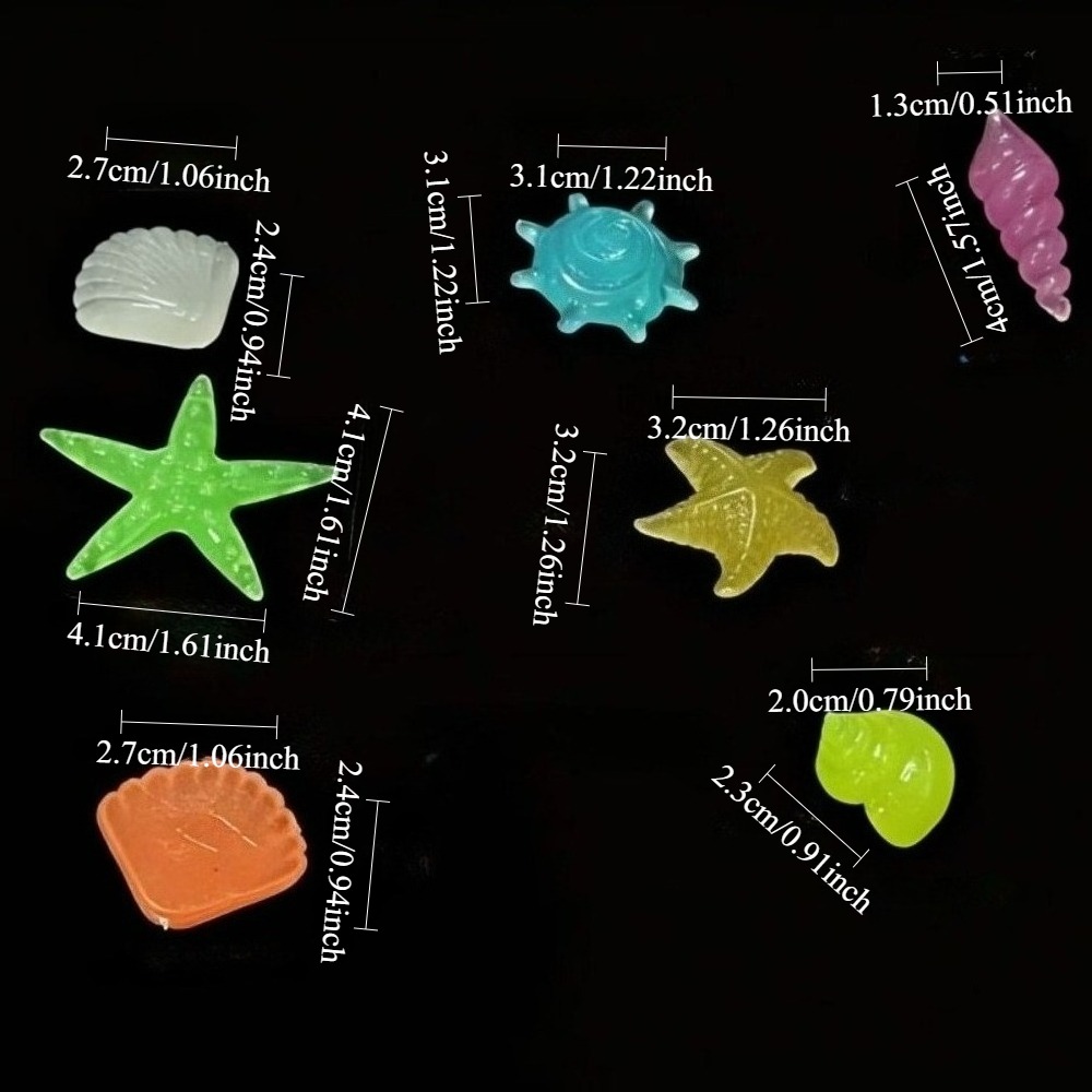 빛나는 해양석, 형광 조개껍데기, 화려한 불가사리 -  - Aquarium Decoration Rock 리뷰 및 가격