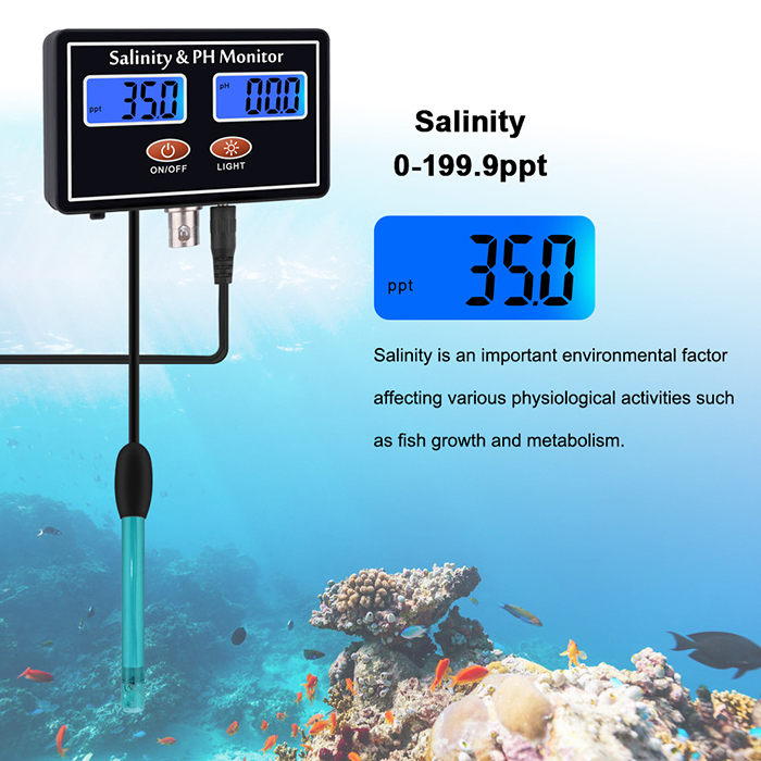 온라인 PH 및 염분 측정기 2 in 1 수족관 수질  - Aquarium Fish Online 리뷰 및 가격