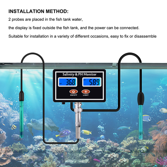 온라인 PH 및 염분 측정기 2 in 1 수족관 수질  - Aquarium Fish Online 리뷰 및 가격