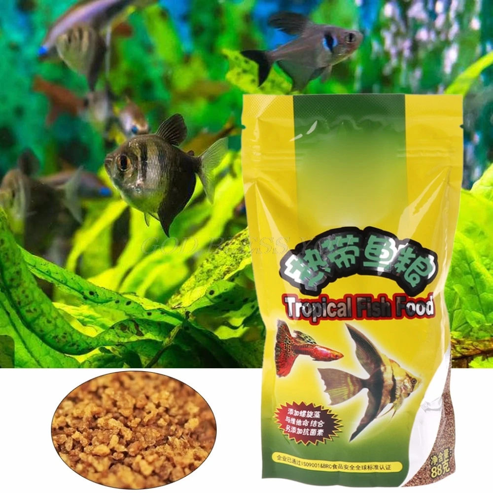 수족관 탱크 열대 물고기 음식 작은 물고기 사료 곡물  - Fish Food Flake 리뷰 및 가격