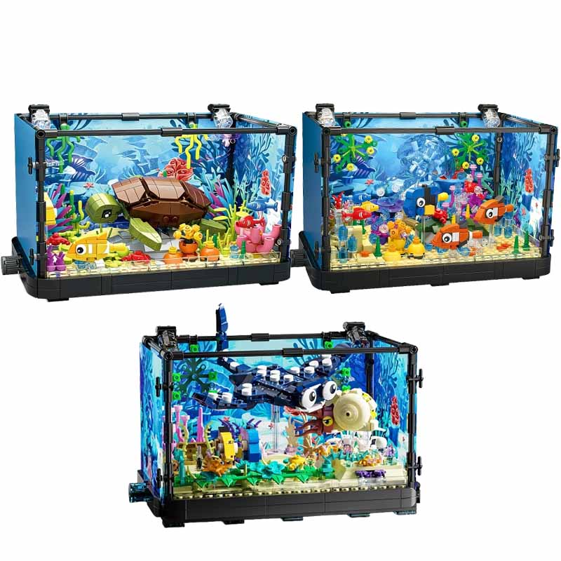 조명이 포함된 어항 빌딩 블록 세트, 수족관, 해양 거 - Aquarium Fish Names 리뷰 및 가격