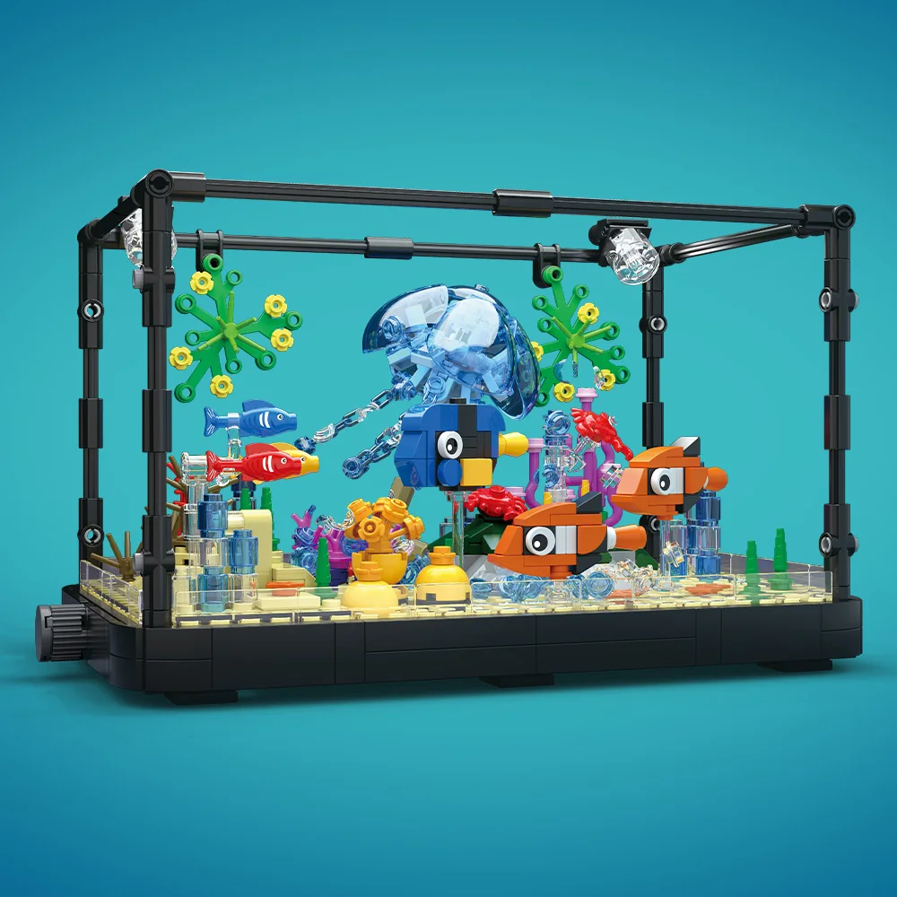 조명이 포함된 어항 빌딩 블록 세트, 수족관, 해양 거 - Aquarium Fish Names 리뷰 및 가격