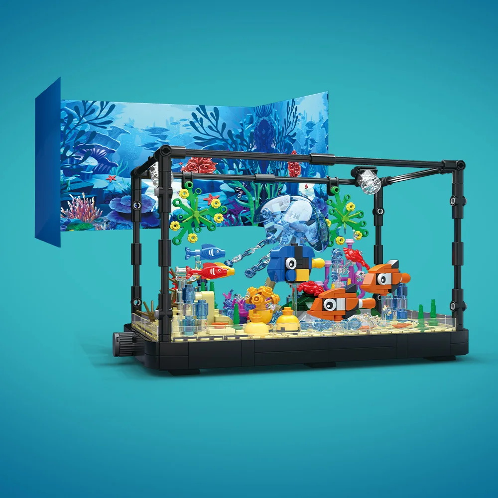 조명이 포함된 어항 빌딩 블록 세트, 수족관, 해양 거 - Aquarium Fish Names 리뷰 및 가격