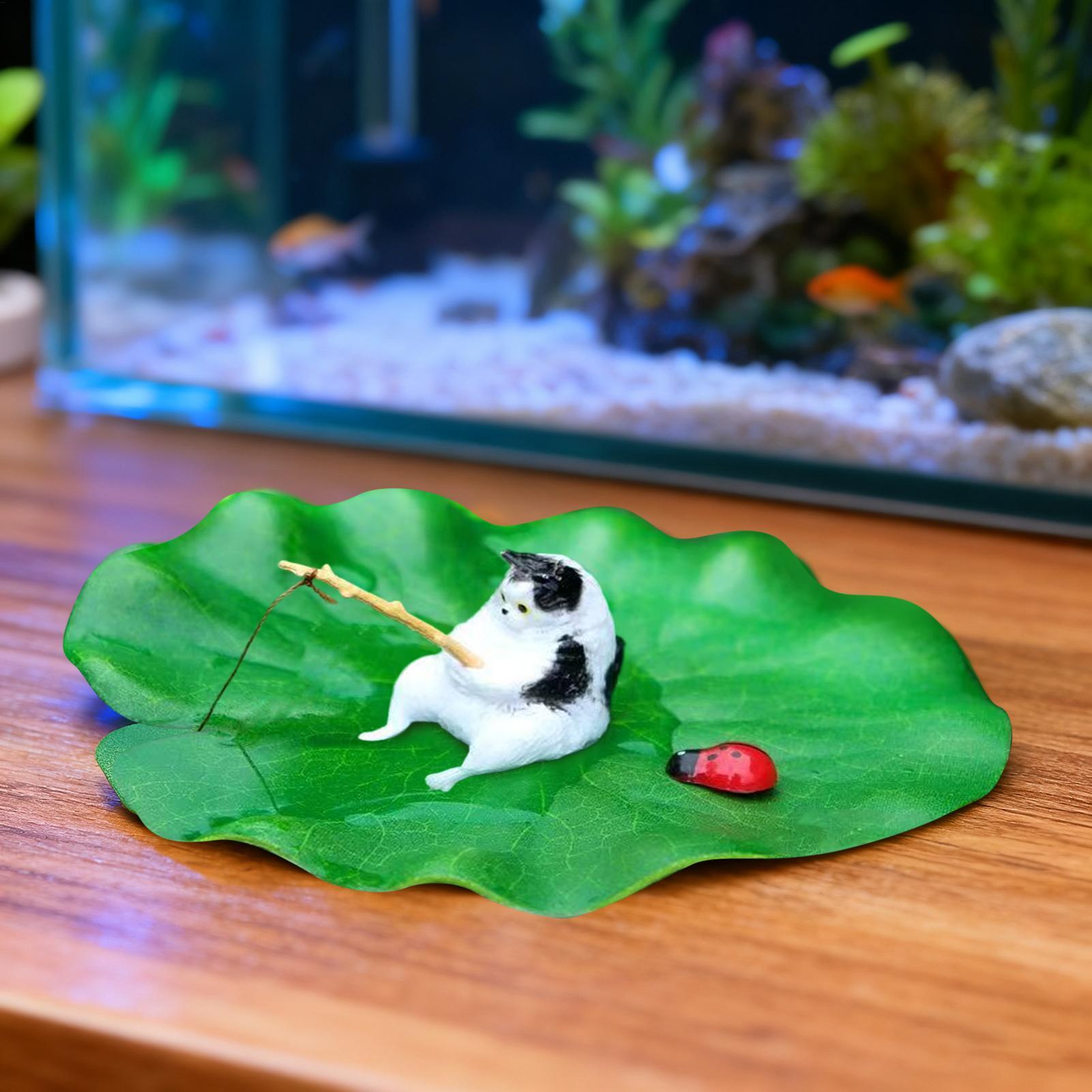 수족관 장식품 플로팅 캣 낚시 수족관 모델 장식 베타  - Aquarium Fish Names 리뷰 및 가격