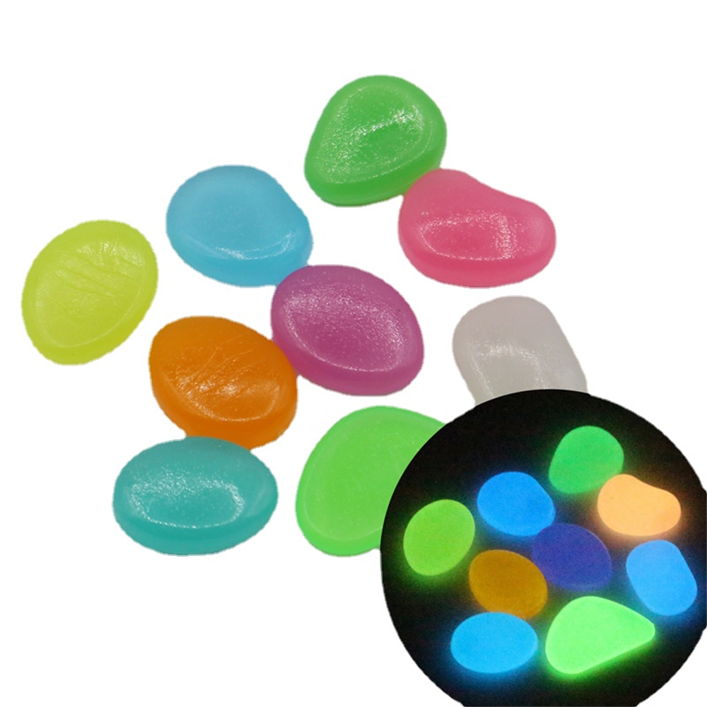 50pcs 빛나는 돌 형광 자갈 자갈 어두운 빛나는 돌 - Aquarium Decoration Rock 리뷰 및 가격
