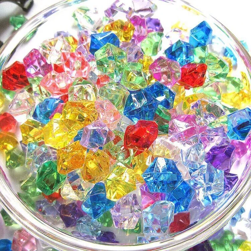 200pcs 아크릴 보석 돌 다채로운 짓 눌린 얼음 바 - Aquarium Decoration Rock 리뷰 및 가격